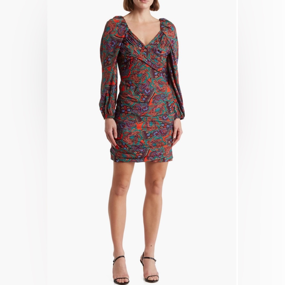 VERONICA BEARD
Bellino printed silk-blend jacquard mini dress. size 10